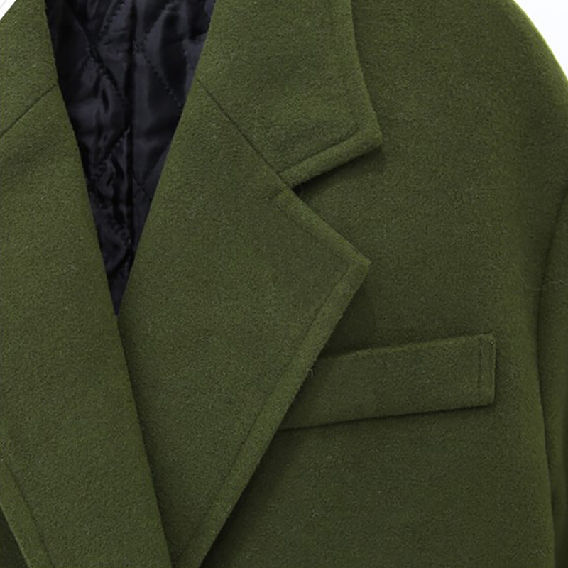 JAPPKBH Autumn Winter Wool Long Coat Jacket Casual Double Breasted Christmas Blazer Outwear Elegant V-neck Women Coat Bayan Mont 201222