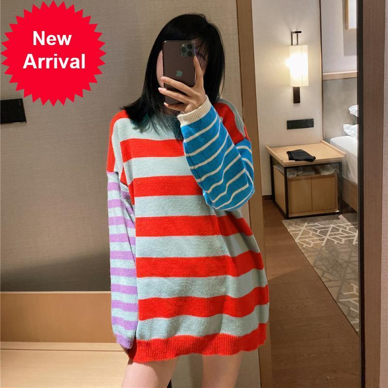 2021 New Autumn Fashion Simple New Era-reducing Style Around the Neck Striped Contrast Loose Top Pullover Sweet Sweater Beautiful Hxjw, Red.
2021 New Autumn Fashion Simple New Era-reducing Style Around the Neck Striped Contrast Loose Top Pullover Sweet Sweater Beautiful Hxjw, Red.