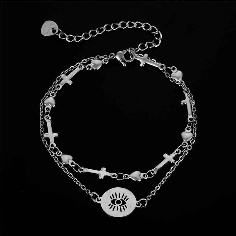 Charm Bracelets Evil Eye For Women Men 2021 Trend Gothic Punk Stainless Steel Double Bracelet Hip Hop Jewelery Party Gift
Charm Bracelets Evil Eye For Women Men 2021 Trend Gothic Punk Stainless Steel Double Bracelet Hip Hop Jewelery Party Gift