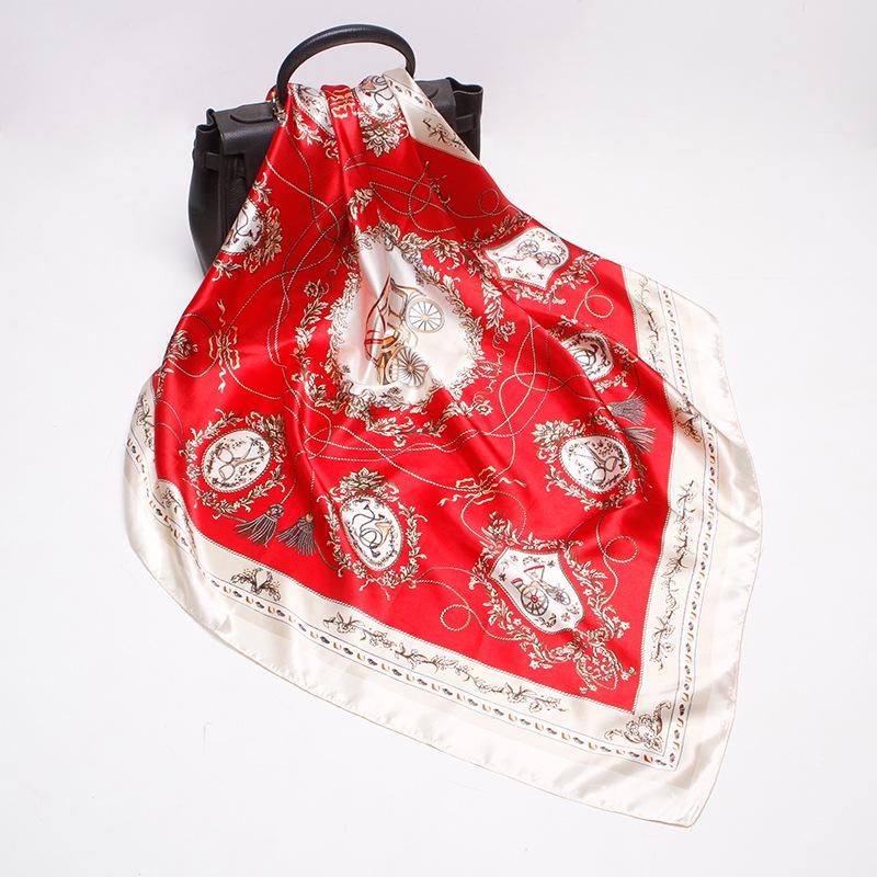 Scarves Silk Women Print Foulard Satin Square Head Hijab Scarfs For Ladies Shawls 90cm Bandana Female Muffler Scarf
Scarves Silk Women Print Foulard Satin Square Head Hijab Scarfs For Ladies Shawls 90cm Bandana Female Muffler Scarf