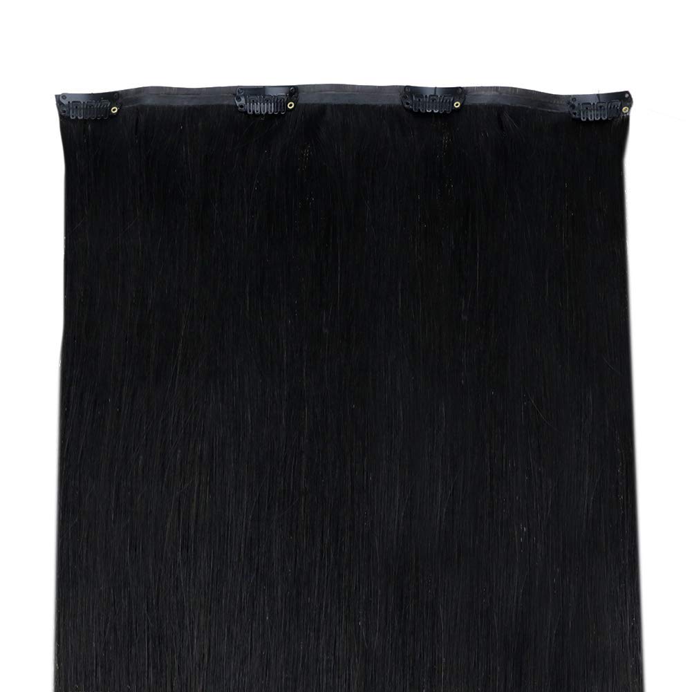 Seamless Human Hair #1B Natural Black Color Invisiable Clip In Extensions Full Head 120G/8Pcs