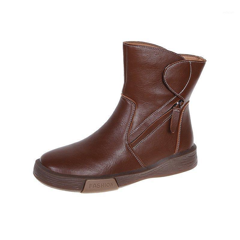Fashion Women's Boots 2021 Winter Warm Ankle Boots Comfortable Flat Platform Retro with Velvet Zapatos Be Mujer1, Brown
Fashion Women's Boots 2021 Winter Warm Ankle Boots Comfortable Flat Platform Retro with Velvet Zapatos Be Mujer1, Brown
