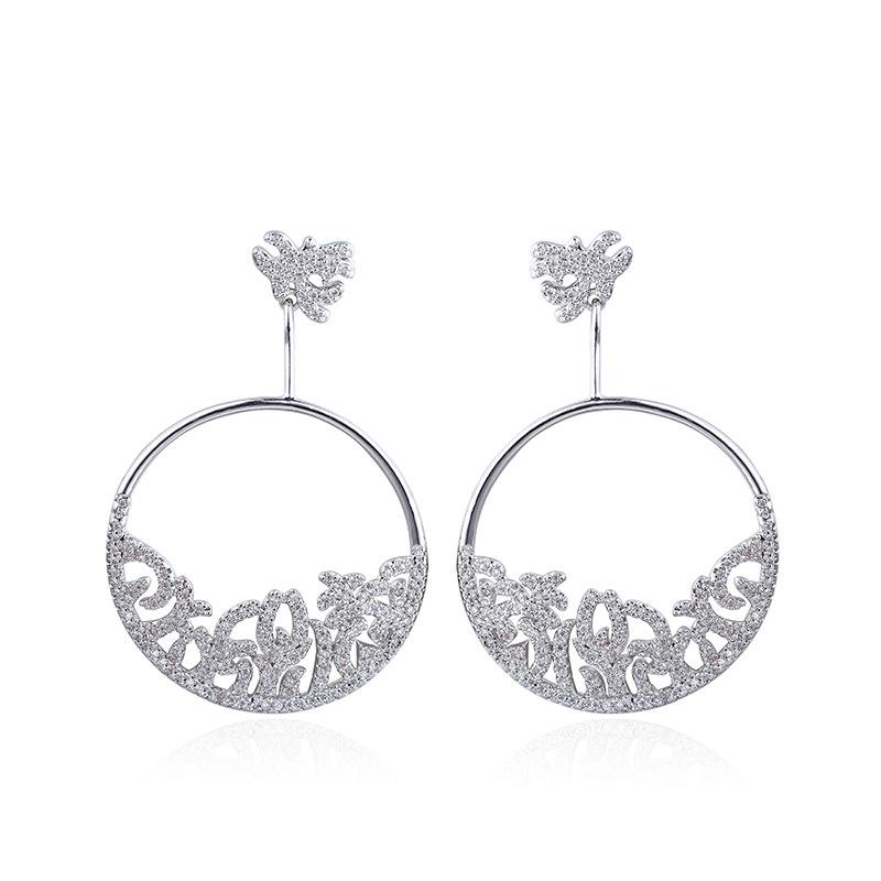 Hoop & Huggie European And American Big Brand Zircon Earrings Women's Hollow Micro-inlaid Retro Pattern Round Large Ear
Hoop & Huggie European And American Big Brand Zircon Earrings Women's Hollow Micro-inlaid Retro Pattern Round Large Ear