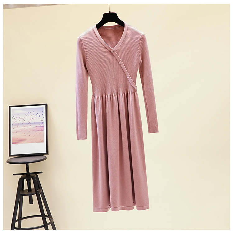 2021 New Autumn Winter Knit Midi Long Dress Women Casual High Neck Slim Sweater Dresses Office Lady Thick A-line Pleated Hu1y, Green
2021 New Autumn Winter Knit Midi Long Dress Women Casual High Neck Slim Sweater Dresses Office Lady Thick A-line Pleated Hu1y, Green