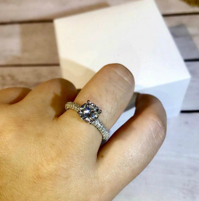 DB wedding engagement sterling sier Wedding dia ring for women jewelry gift Free shipping