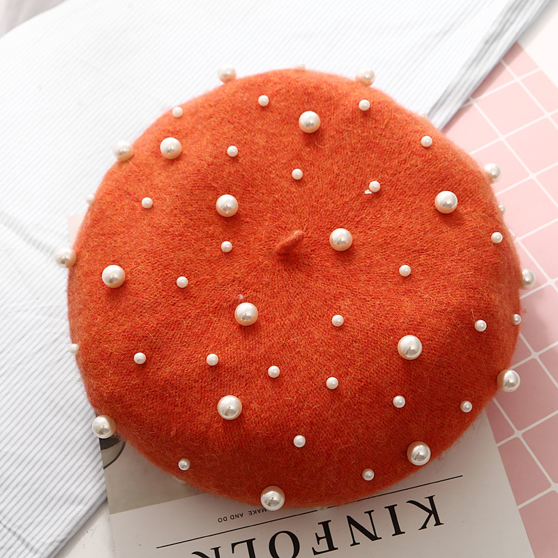 Women Red Wool Beret Winter Pearl Beret Hats French Hat Femme Baret Cap Girl Berets Ladies Autumn Accessories
Women Red Wool Beret Winter Pearl Beret Hats French Hat Femme Baret Cap Girl Berets Ladies Autumn Accessories