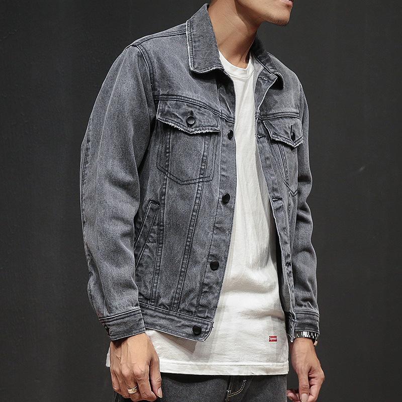 Men's Jackets 2021 Men Jean Jacket Gray Vintage Distressed Denim Casual Bomber Chaquetas Hombre
Men's Jackets 2021 Men Jean Jacket Gray Vintage Distressed Denim Casual Bomber Chaquetas Hombre