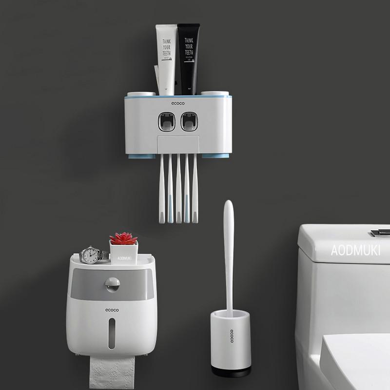 Automatic Toothpaste Dispenser Toothbrush Holder Toilet Brush Tissue Box Toilet Paper Holder Bathroom Accessories Set Waterproof
Automatic Toothpaste Dispenser Toothbrush Holder Toilet Brush Tissue Box Toilet Paper Holder Bathroom Accessories Set Waterproof
