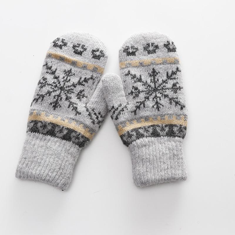 

Women Gloves Winter Knitted Warm Gloves Delicate Pattern Windproof Mittens Heated For Christmas