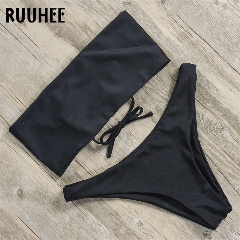 RUUHEE Black Bikini Swimwear Sexy Swimsuit Women Bandeau Brazilian Bikini Set Bathing Suit Summer Swimming Suit Beach Wear Y200319, B1975bk
RUUHEE Black Bikini Swimwear Sexy Swimsuit Women Bandeau Brazilian Bikini Set Bathing Suit Summer Swimming Suit Beach Wear Y200319, B1975bk