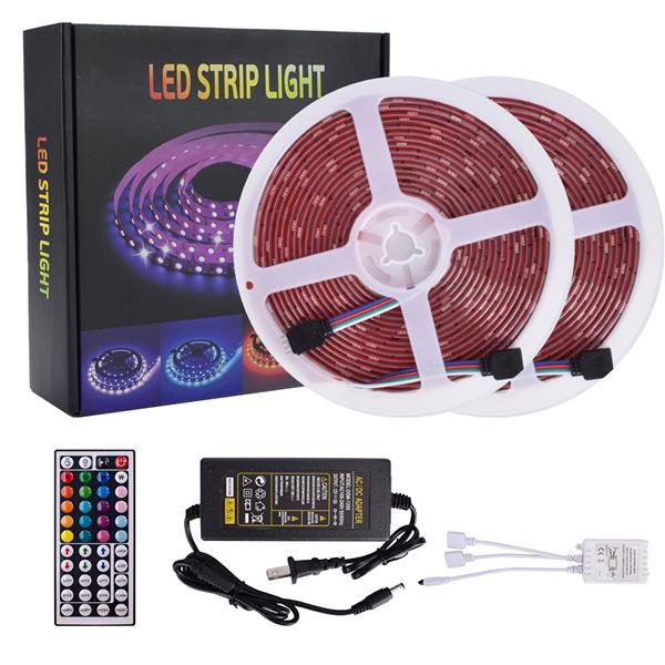 40W 12V-5050RGB 44 Keys 10 Meters 300 Lights Dimmable Waterproof Light Strips T…