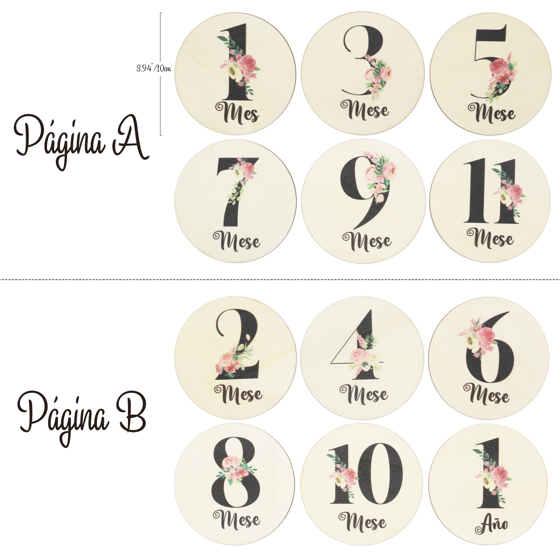 Spanish Newborn Baby Birth Milestone Card Baby Shower Party Decoration Photography Record Props
Spanish Newborn Baby Birth Milestone Card Baby Shower Party Decoration Photography Record Props