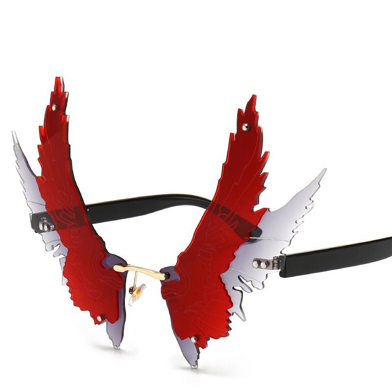 Sunglasses Fashion Oversized Unique Wing Shape Women Vintage Rimless Clear Purple Green Red Eyewear Men Eagle Glasses
Sunglasses Fashion Oversized Unique Wing Shape Women Vintage Rimless Clear Purple Green Red Eyewear Men Eagle Glasses