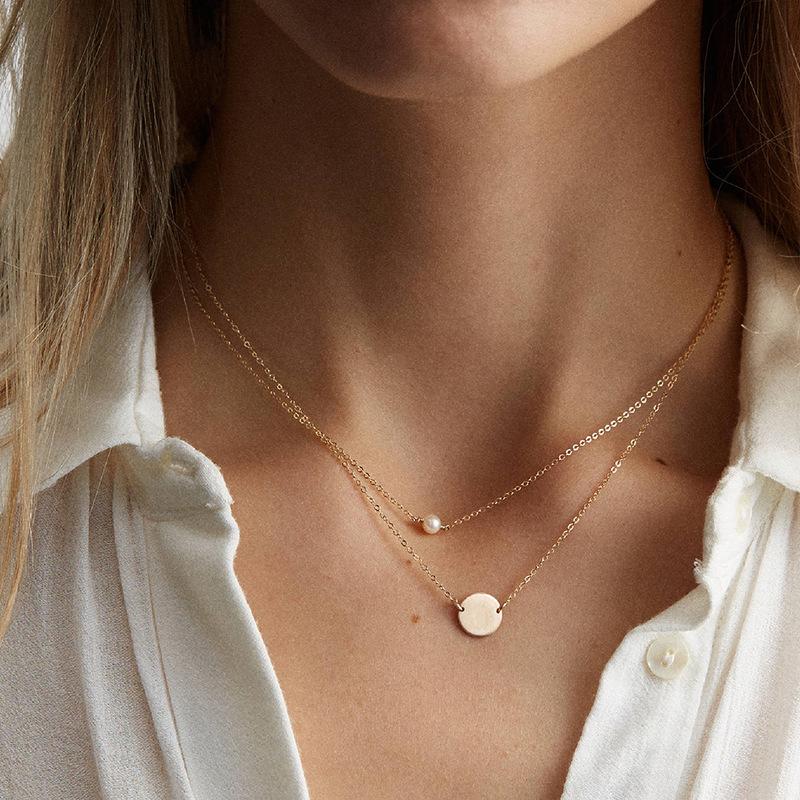 Chokers Minar Elegant Double Layered Coin Simulation Pearls Pendant Neckalces Stainless Steel Korean Style Charms For Women
Chokers Minar Elegant Double Layered Coin Simulation Pearls Pendant Neckalces Stainless Steel Korean Style Charms For Women