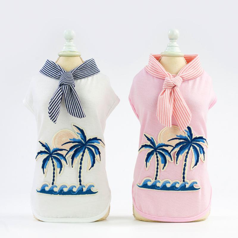 2020 Cute Coconut Tree Embroidery Dog Vest Cat Cotton Tie T-Shirt Clothes Fashion Latest Design Pet Supplies 2 Colors Optional, White
2020 Cute Coconut Tree Embroidery Dog Vest Cat Cotton Tie T-Shirt Clothes Fashion Latest Design Pet Supplies 2 Colors Optional, White