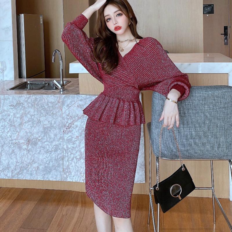 women two piece outfits womens knit set lady peplum sweaters with skirts sets women sweater set outfits, Khaki
women two piece outfits womens knit set lady peplum sweaters with skirts sets women sweater set outfits, Khaki
