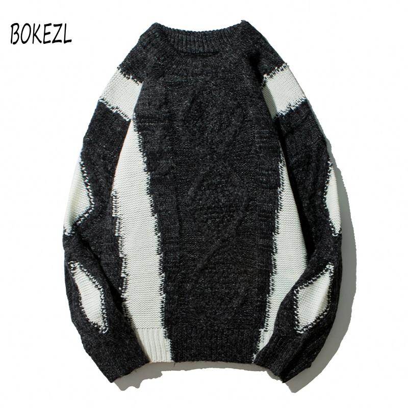 BOKEZL Men Hip Hop Knitted Jumper Sweaters Color Block Patchwork Streetwear Harajuku Winter Vintage Retro Casual Loose Pullover, Black
BOKEZL Men Hip Hop Knitted Jumper Sweaters Color Block Patchwork Streetwear Harajuku Winter Vintage Retro Casual Loose Pullover, Black