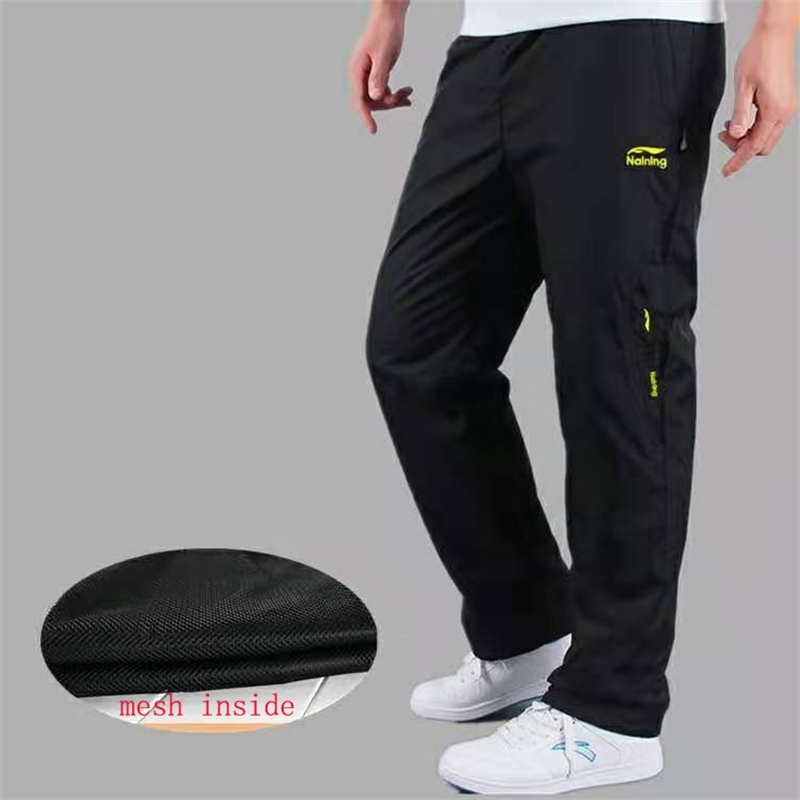 Sportswear Joggers Outside Men's Casual Pants Quickly Dry Breathable Pants Men Trousers Mesh Sweatpants Active Pants 4XL 201217