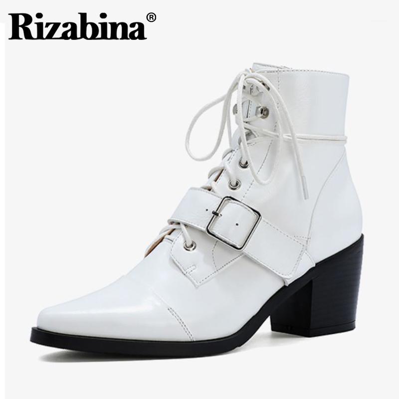 Rizabina New Woman Ankle Boots Real Leather Buckle Thick Heel Winter Shoes Woman Fashion Cool Party Footwear Size 34-431, White
Rizabina New Woman Ankle Boots Real Leather Buckle Thick Heel Winter Shoes Woman Fashion Cool Party Footwear Size 34-431, White