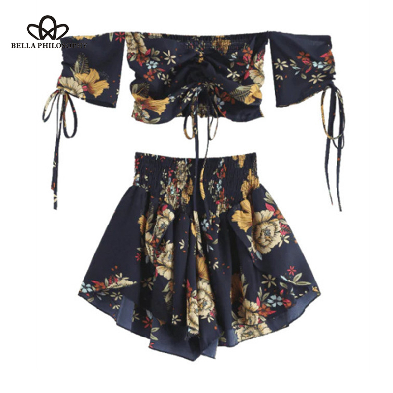 Off Shoulder Cinched Floral Women Beach Set Summer Slash Neck Short Sleeves Crop Top High Waist Shorts Set Beach Boho Suits T200701, N1
Off Shoulder Cinched Floral Women Beach Set Summer Slash Neck Short Sleeves Crop Top High Waist Shorts Set Beach Boho Suits T200701, N1