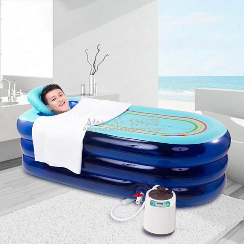 

21%Extra Long Steam Sauna Box Adult Inflatable Bathtub Household Fumigation Folding Steamer Box Thickening1