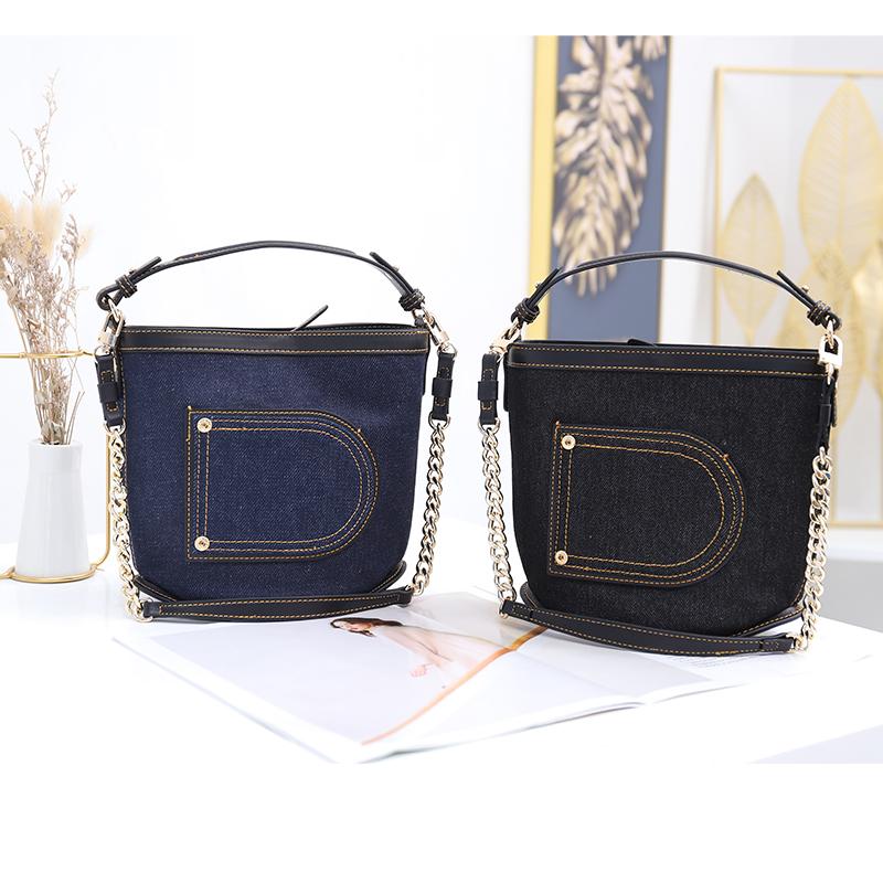 Trend New Designer Bucket Handbags for Women 2021 High Quality Denim Shoulder Bags Female Ladies Fashion Hand Purses Crossbody, Black
Trend New Designer Bucket Handbags for Women 2021 High Quality Denim Shoulder Bags Female Ladies Fashion Hand Purses Crossbody, Black