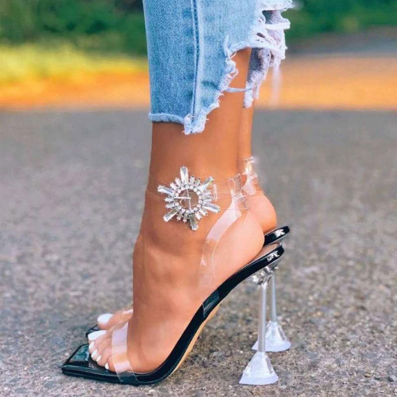 New Transparnt PVC Sandals Women Rhinestone Sun Flower Design Shoes Peep Toe High Heel Ankle Strap Sandals Women Clear Heel Pump, Beige
New Transparnt PVC Sandals Women Rhinestone Sun Flower Design Shoes Peep Toe High Heel Ankle Strap Sandals Women Clear Heel Pump, Beige