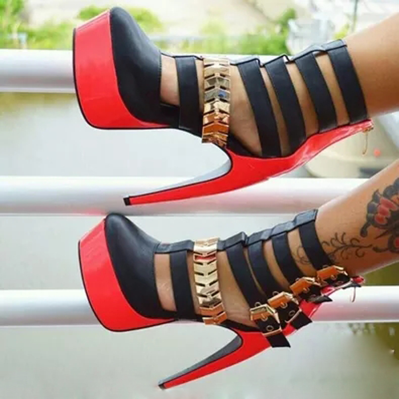 e Menina Preto Vermelho Retalhos Couro Gladiador Sandlias Fivela De Metal Plataforma Feminina Super Salto Alto Vero Cortar Botas Hh5z, As pic
e Menina Preto Vermelho Retalhos Couro Gladiador Sandlias Fivela De Metal Plataforma Feminina Super Salto Alto Vero Cortar Botas Hh5z, As pic