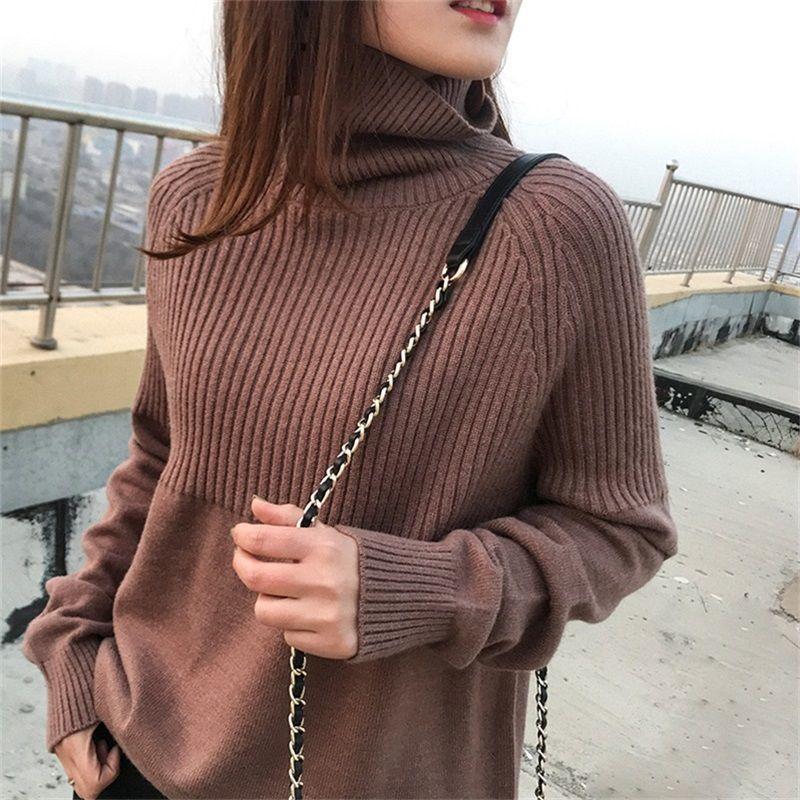 Women 2021 Autumn Winter Turtleneck Knitted Sweater Female Long Sleeve Pullover Top Ladies Casual Warm Jumper Loose Sweaters E74, Black
Women 2021 Autumn Winter Turtleneck Knitted Sweater Female Long Sleeve Pullover Top Ladies Casual Warm Jumper Loose Sweaters E74, Black