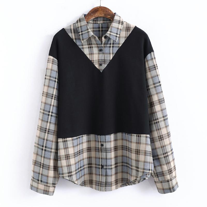 Johnature 2020 New Casual Plaid Fake Two Pieces Shirts Loose Vintage Turn down Collar Top Female Autumn Long Sleeve Women Blouse, Black
Johnature 2020 New Casual Plaid Fake Two Pieces Shirts Loose Vintage Turn down Collar Top Female Autumn Long Sleeve Women Blouse, Black
