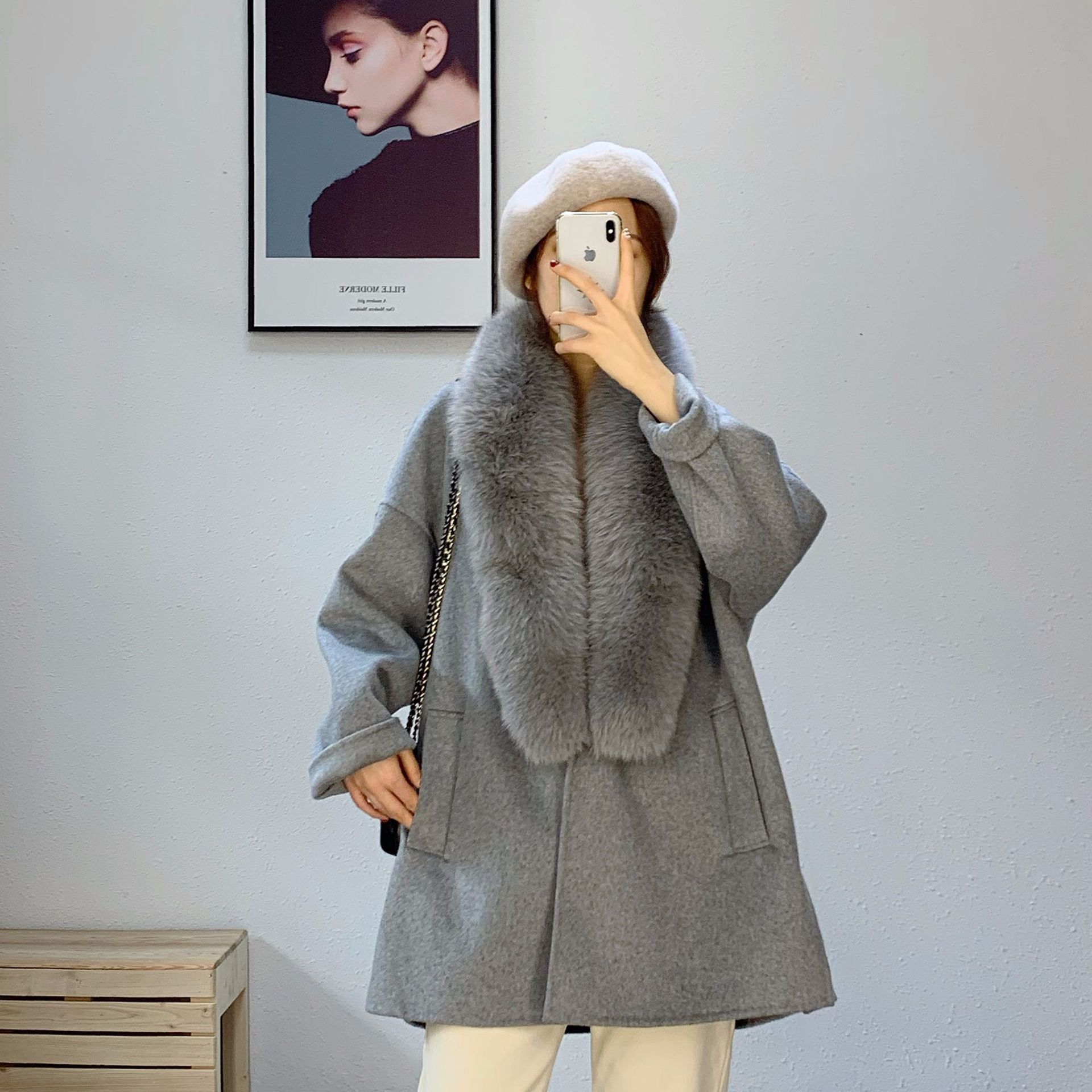Autumn Ladies 2020 Wool Coat with a Fox Fur Collar Genuine Female Cashmere Long Outerwear Wy08, Unkcamelunk
Autumn Ladies 2020 Wool Coat with a Fox Fur Collar Genuine Female Cashmere Long Outerwear Wy08, Unkcamelunk