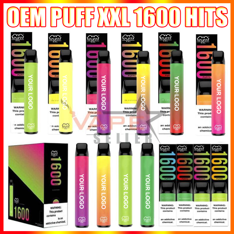 OEM logo Brand Puff XXL Disposable Vape Pen Device With 1000mAh Battery 6.5ml Pod Pre-Filled 1600 Puffs Puff Bars VS Air Bar Max
OEM logo Brand Puff XXL Disposable Vape Pen Device With 1000mAh Battery 6.5ml Pod Pre-Filled 1600 Puffs Puff Bars VS Air Bar Max