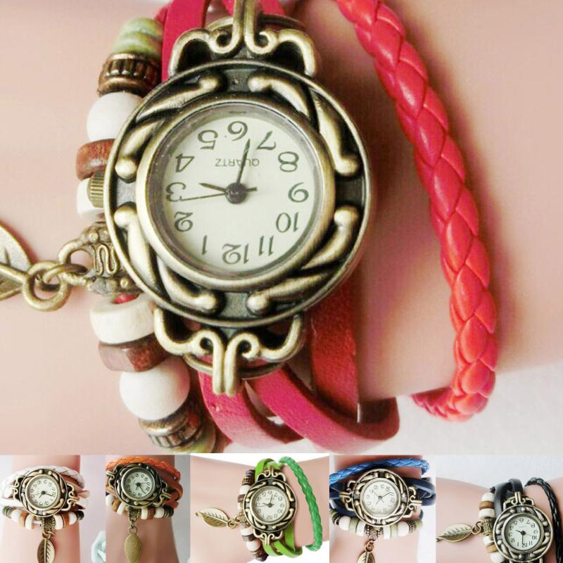 Fashion Watch in Quartz's Watches Retro Leather Winding Bracelet Leaf Pendant Wristwatch Simple Watches Quartz Canvas Number 9.4
Fashion Watch in Quartz's Watches Retro Leather Winding Bracelet Leaf Pendant Wristwatch Simple Watches Quartz Canvas Number 9.4