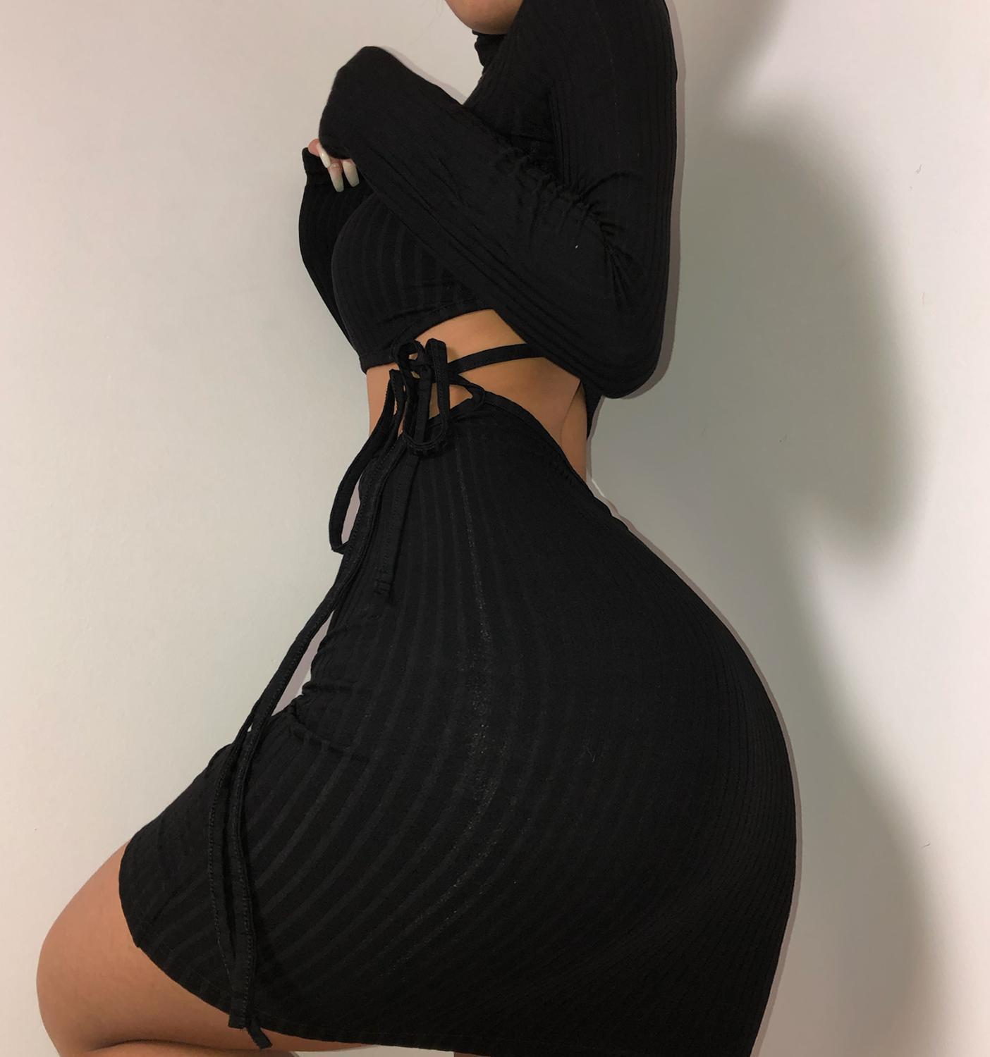 KGFIGU Women knit dress Autumn long sleeve Khaki slimming bodycon dresses Sexy ribbed vestidos drop shipping T200320