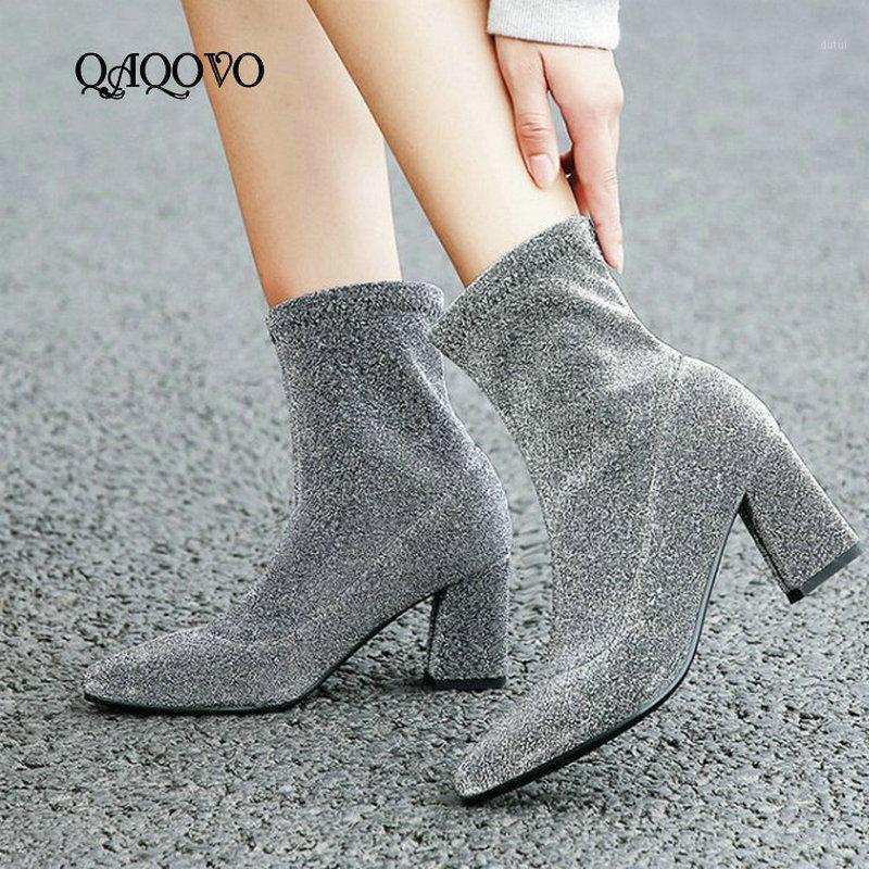 Fashion Ankle Boots Women Square High Heels Booties Slip On Pointed Toe Spring Autumn Ladies Shoes Silver Black1, Black
Fashion Ankle Boots Women Square High Heels Booties Slip On Pointed Toe Spring Autumn Ladies Shoes Silver Black1, Black
