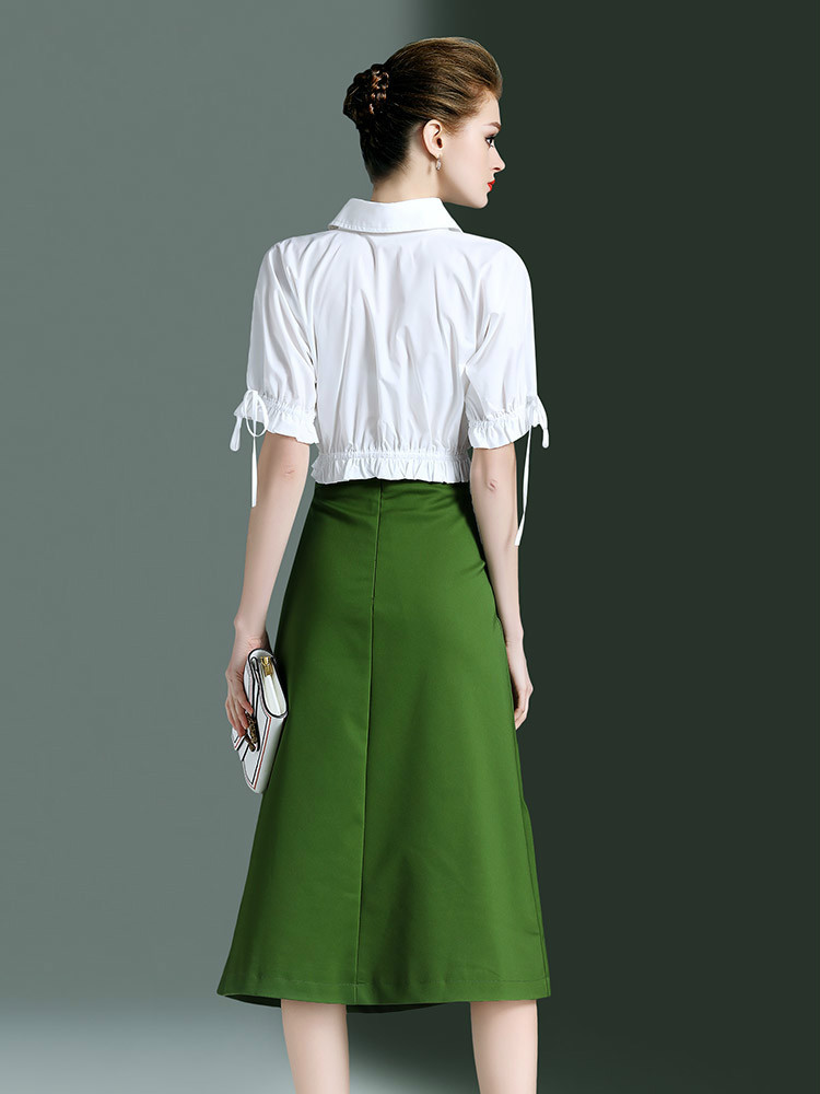 2021 New Autumn Elegant Spring Formal Ladies Dressed in White Shirt Tops + Casual Skirt Two Pieces Set Women' Clothes Zt1292 Wema, Green.
2021 New Autumn Elegant Spring Formal Ladies Dressed in White Shirt Tops + Casual Skirt Two Pieces Set Women' Clothes Zt1292 Wema, Green.