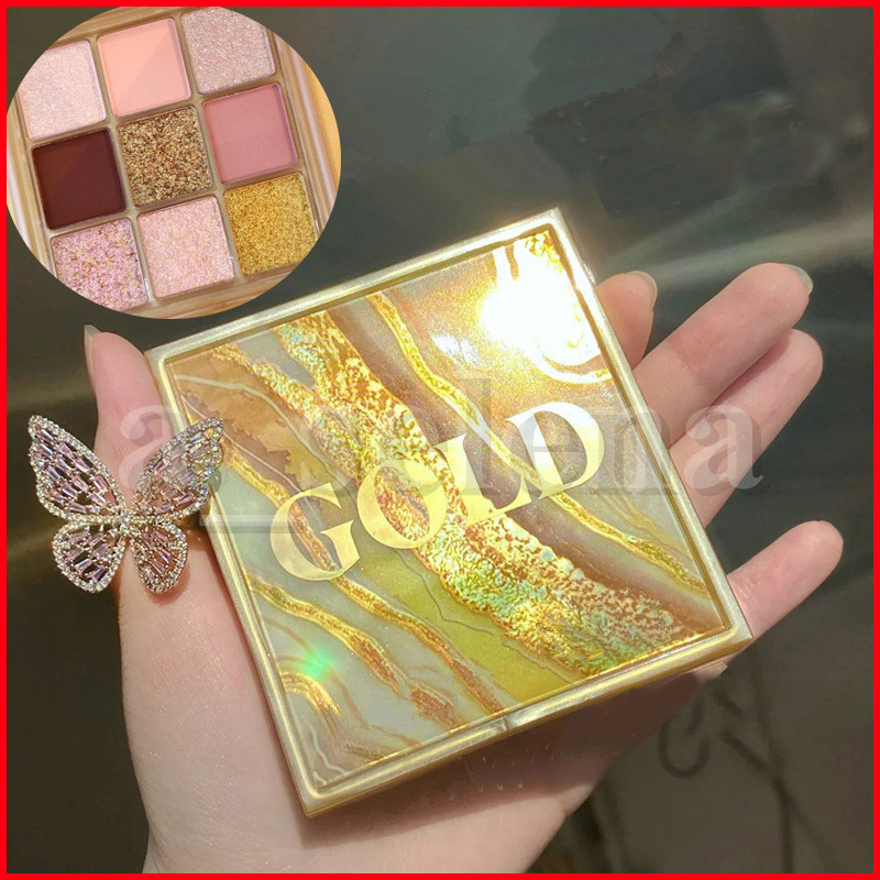 New Nude Eye Makeup 9 Colors Gold Eyeshadow Palette Matte Shimmer Glitter Pressed Eye Shadows Palettes, Multi with logo
New Nude Eye Makeup 9 Colors Gold Eyeshadow Palette Matte Shimmer Glitter Pressed Eye Shadows Palettes, Multi with logo