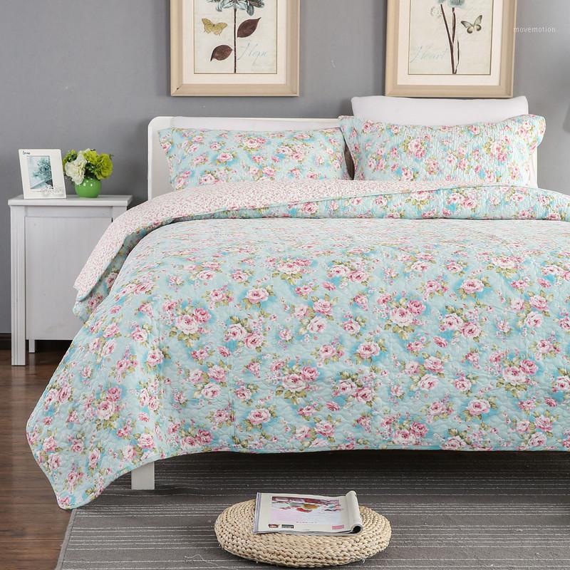 100%Cotton Pastoral Floral Stitching 3pcs Set Quilt Air Condition Summer Thin Comforter Bed Cover Bedspread Sheet Blanket1, As pic
100%Cotton Pastoral Floral Stitching 3pcs Set Quilt Air Condition Summer Thin Comforter Bed Cover Bedspread Sheet Blanket1, As pic