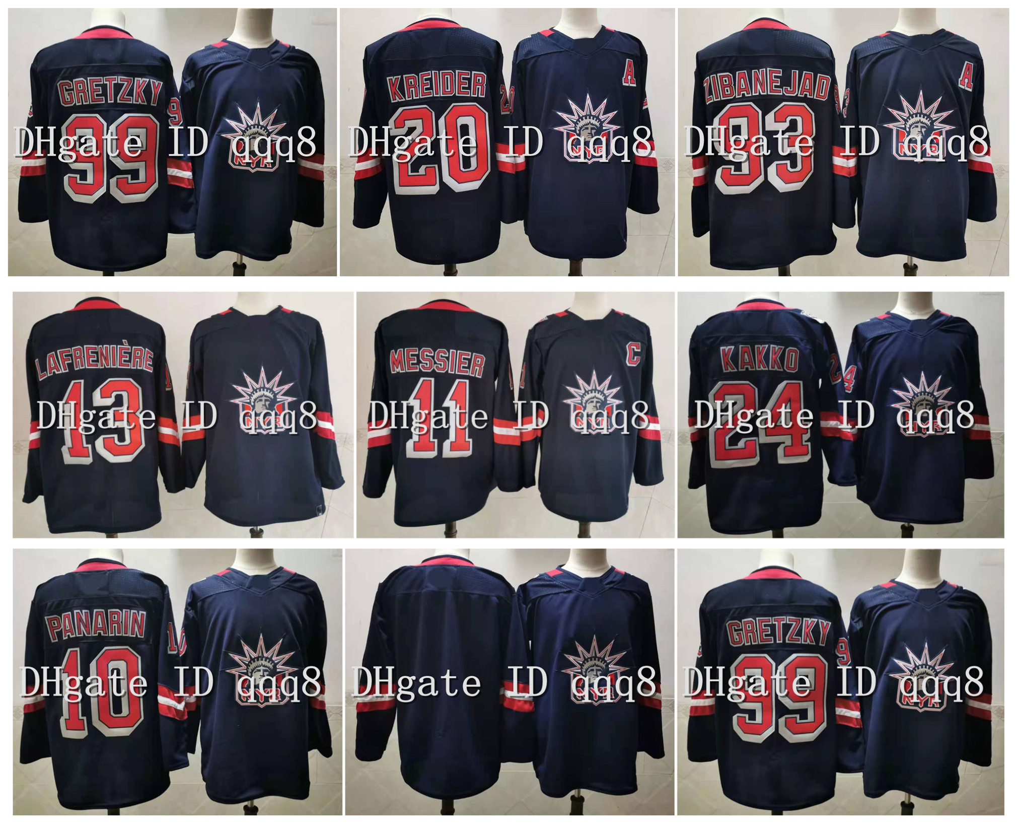2021 Reverse Retro New York Rangers Jersey 13 Alexis Lafreniere 10 Artemi Panarin 24 Kaapo Kakko 93 Mika Zibanejad Messier Gretzky Hockey, No name number
2021 Reverse Retro New York Rangers Jersey 13 Alexis Lafreniere 10 Artemi Panarin 24 Kaapo Kakko 93 Mika Zibanejad Messier Gretzky Hockey, No name number