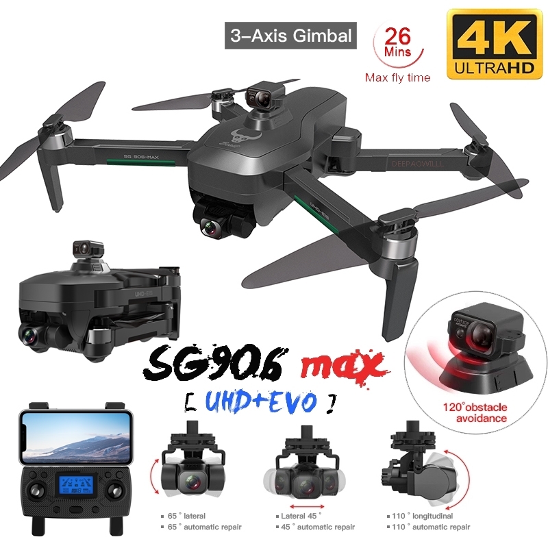 SG906 Max/906 pro2 Drone 4k HD Mechanical Gimbal Camera 5G Wifi Gps System Supports TF Card Drones Distance 1.2km Flight 26 Min 210202
SG906 Max/906 pro2 Drone 4k HD Mechanical Gimbal Camera 5G Wifi Gps System Supports TF Card Drones Distance 1.2km Flight 26 Min 210202