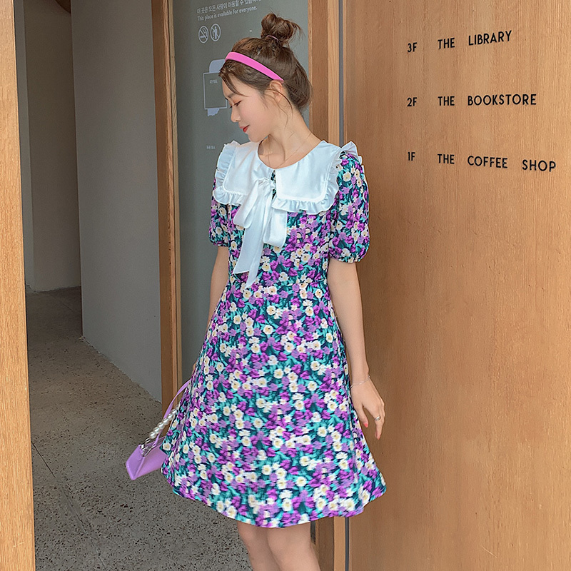 Maternity Clothes Nursing Summer breastfeeding Cotton Short Sleeve Loose Stylish Dress for Pregnant Women Mom Dress LJ201125