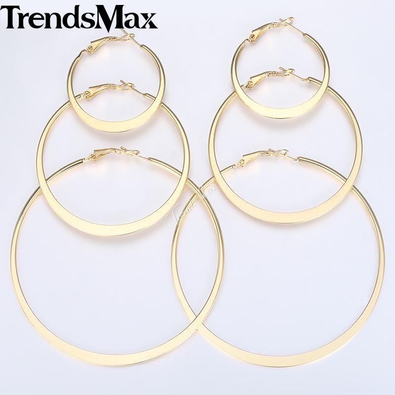 Trendsmax Hoop Earrings For Women Flat Round Circle Gold Women Earrings Woman Jewelry Gifts Statement 4mm KGEM201
Trendsmax Hoop Earrings For Women Flat Round Circle Gold Women Earrings Woman Jewelry Gifts Statement 4mm KGEM201