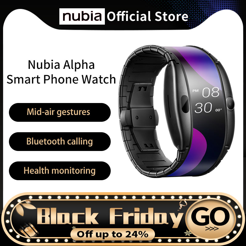 Global Version Nubia Alpha Smart Phone Watch 4.01" Foldable Flexible Screen Snapdragon 8909W Bluetooth calling
Global Version Nubia Alpha Smart Phone Watch 4.01" Foldable Flexible Screen Snapdragon 8909W Bluetooth calling