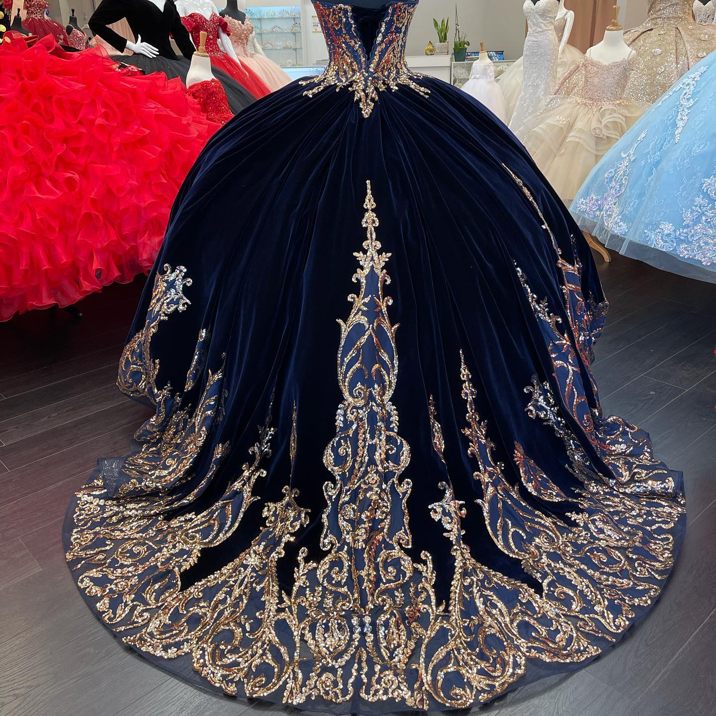 Vestidos De 15 Años Navy Blue Quinceanera Dresses with Detachable Sleeves Lace Applique Sweet 16 Dress Mexican Prom Gowns 2021