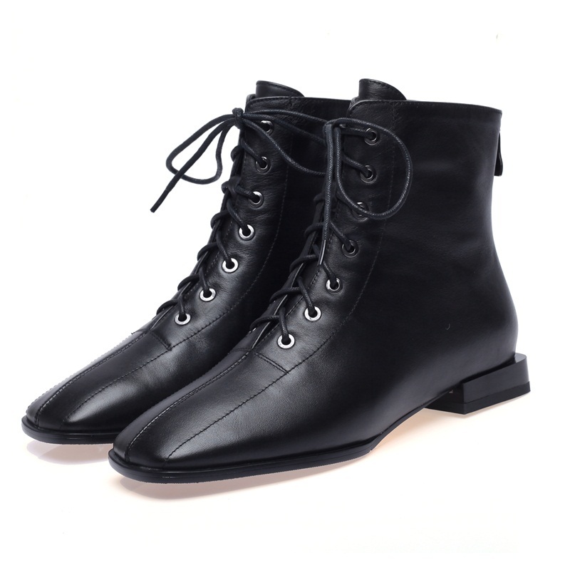 2021 New Female Boots Genuine High-quality Leather Heels Lace Up Toe Fashion Black Ankle 42 Tjit, Black 2cm
2021 New Female Boots Genuine High-quality Leather Heels Lace Up Toe Fashion Black Ankle 42 Tjit, Black 2cm