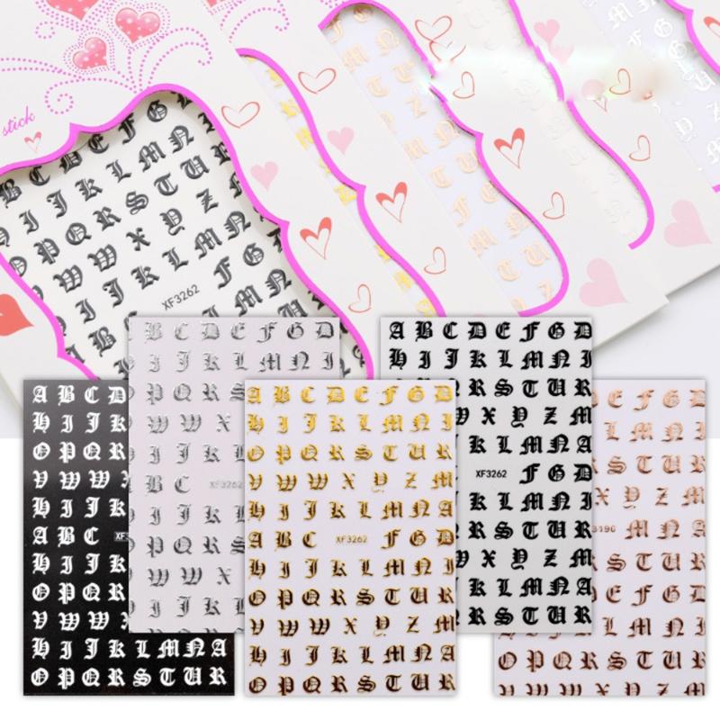 1 Sheet Nail Decoration Stickers For Nails Rose Gold Letter Punk English Decal Sticker Art For Manicure Back Glue DIY Nails 
1 Sheet Nail Decoration Stickers For Nails Rose Gold Letter Punk English Decal Sticker Art For Manicure Back Glue DIY Nails