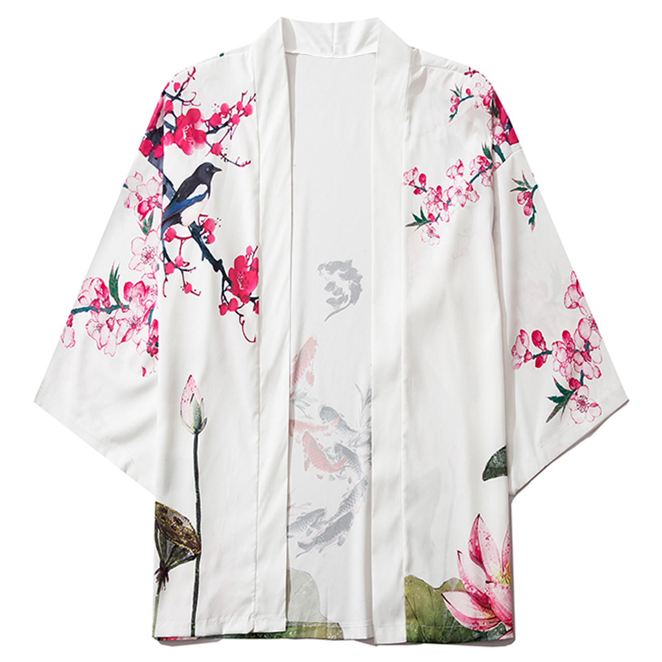 2021 New 2021ss Hip Hop Japanese Jacket Streetwear Front Open Coats Retro Koi Fish Bird Print Loose Kimono Cardigan Shirt Summer Ndx9, White
2021 New 2021ss Hip Hop Japanese Jacket Streetwear Front Open Coats Retro Koi Fish Bird Print Loose Kimono Cardigan Shirt Summer Ndx9, White