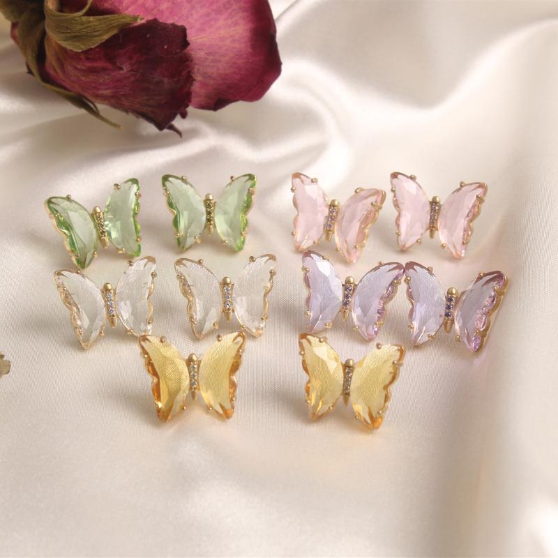 2020 Korean New Design Fashion Jewelry Shiny Stained Glass Crystal Smart Butterfly Earrings Elegant Women's Party Earrings
2020 Korean New Design Fashion Jewelry Shiny Stained Glass Crystal Smart Butterfly Earrings Elegant Women's Party Earrings