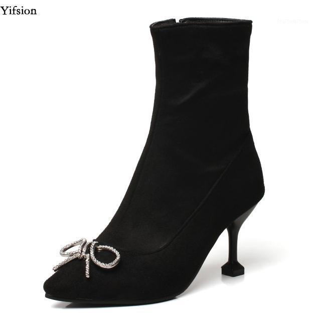 Yifsion Women Winter Ankle Boots High Heel Butterfly-Knot Shoes Pointed Toe Black Ladies Office Shoes Women Plus US Size 4-161, D0448 black
Yifsion Women Winter Ankle Boots High Heel Butterfly-Knot Shoes Pointed Toe Black Ladies Office Shoes Women Plus US Size 4-161, D0448 black