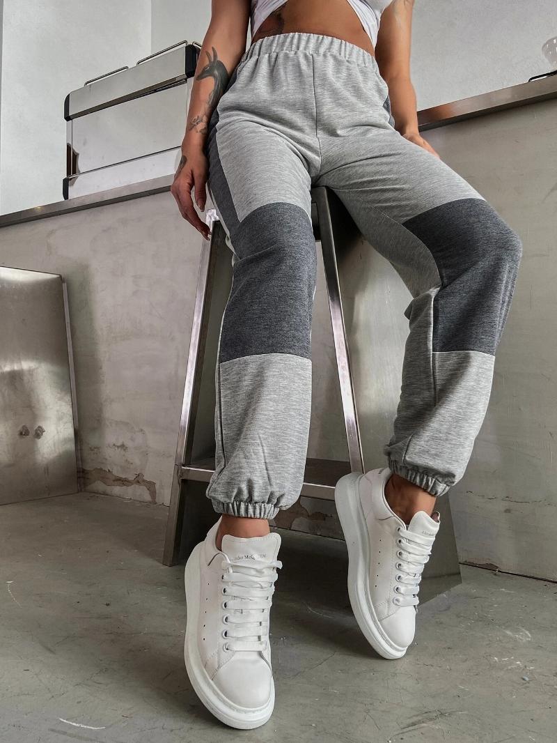 Women Trendy Wild Casual Trousers Personality Color Patchwork Elastic Waist Beam Feet Pants for Jogging Fitness Sportswear, Black
Women Trendy Wild Casual Trousers Personality Color Patchwork Elastic Waist Beam Feet Pants for Jogging Fitness Sportswear, Black